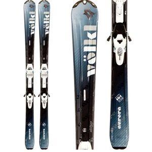 Volkl Aurora Skis with iPT Wide Ride 12.0 Bindings + Volkl ski poles